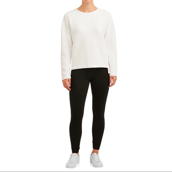 3/$30 Avia | Athleisure Long Sleeve Knit Too, White - Picture 4 of 8